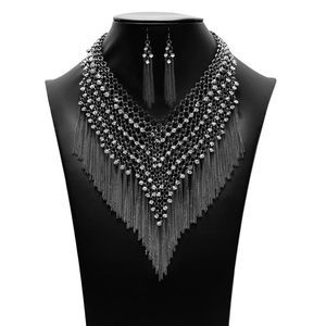 Black Rhinestones Necklaces